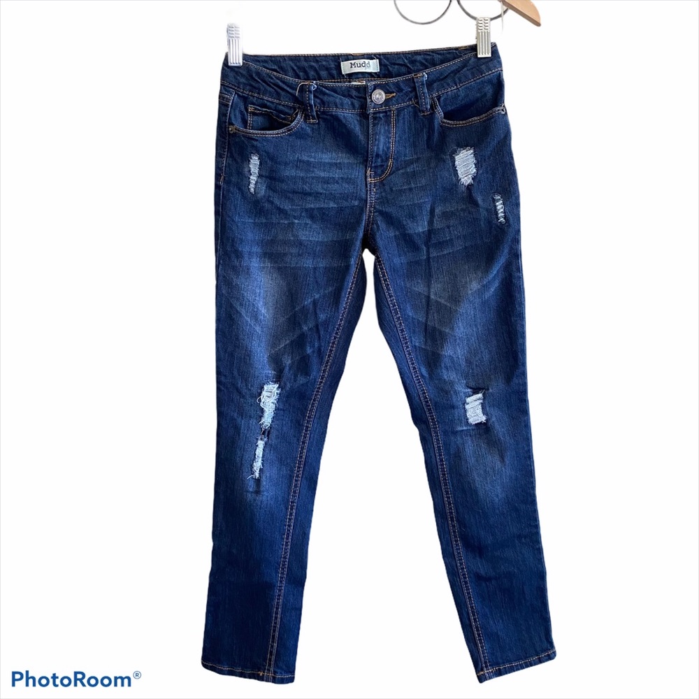 Girls distressed skinny jeans